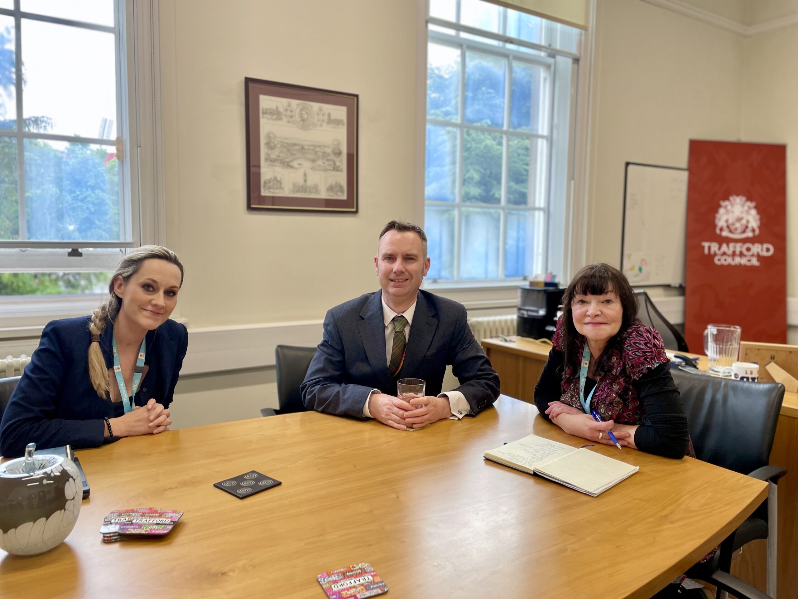 Tom with Cllr Eve Parker and Cllr Rose Thompson