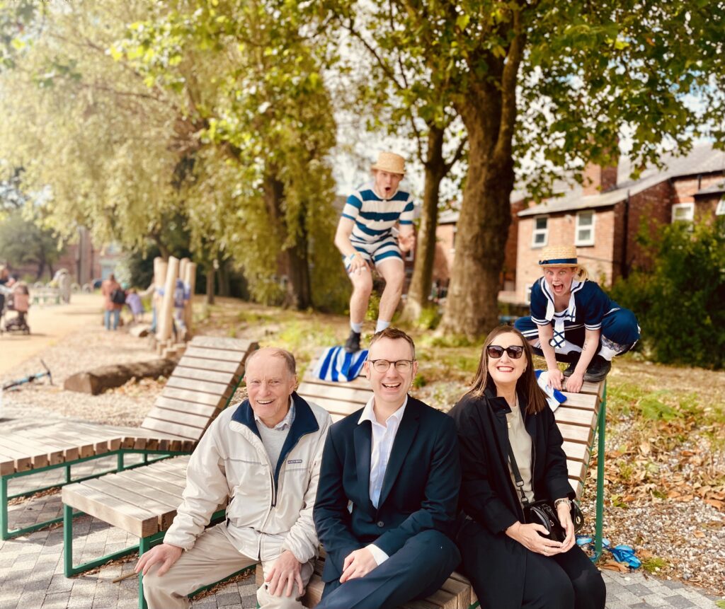 Steve, Jane and Tom in Stretford