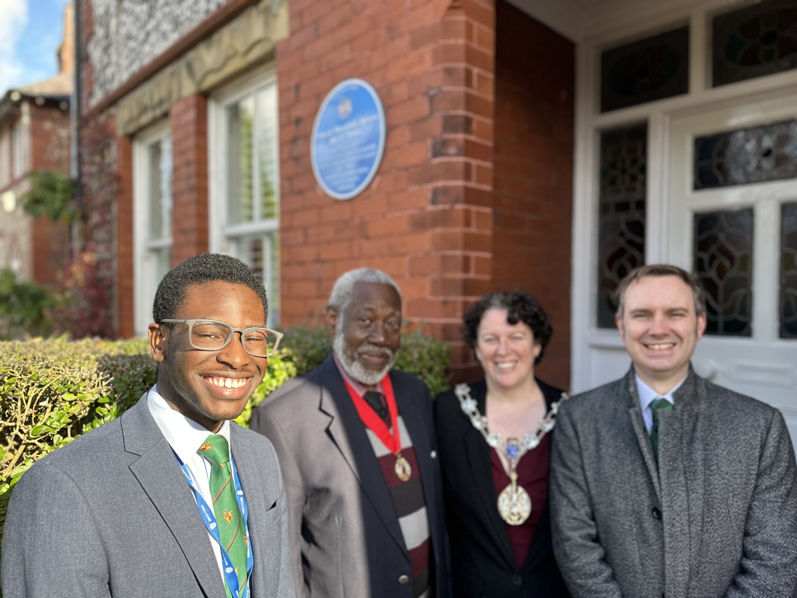 In Hale for the unveiling of a Blue Plaque for Edward T Nelson