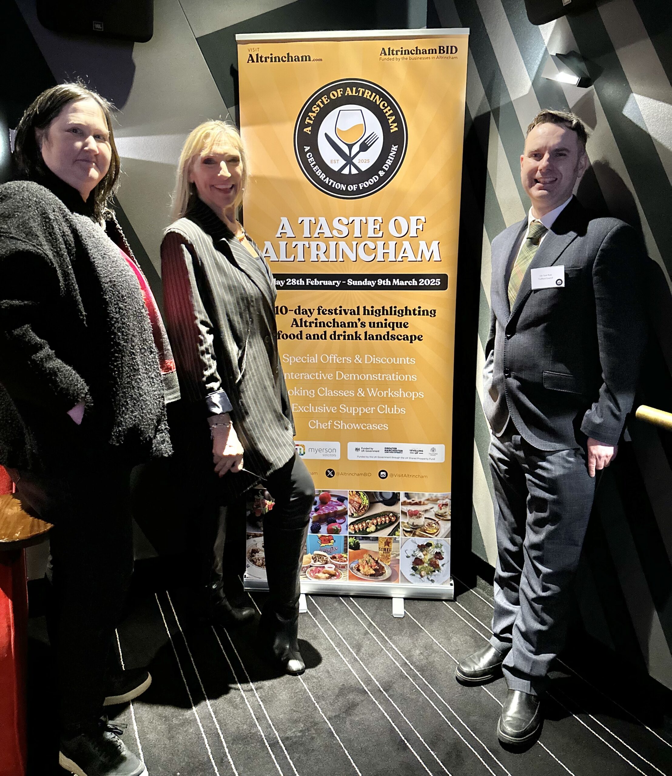 Tom and Liz joining Mandy from Altrincham BID