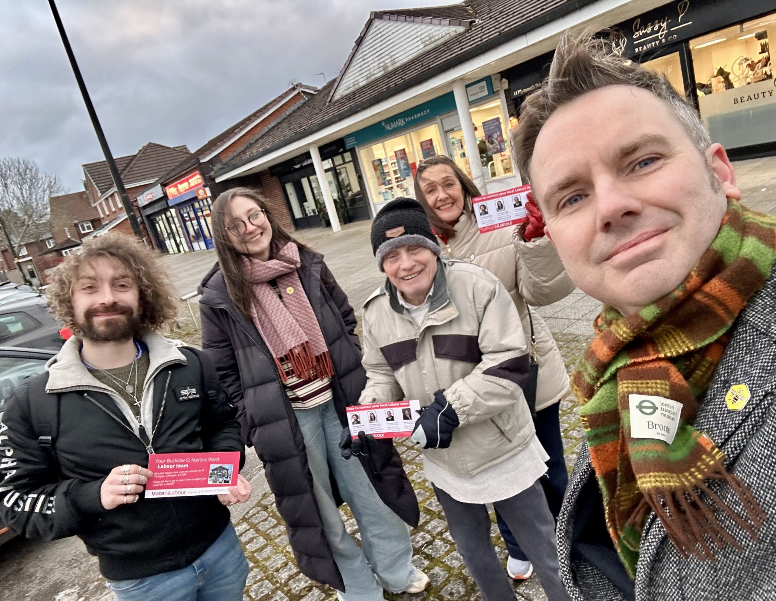 Out on the doorsteps in Sale