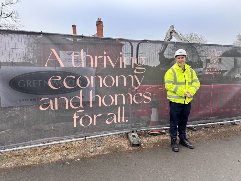 Tom at the Williams Row housing development in Sale