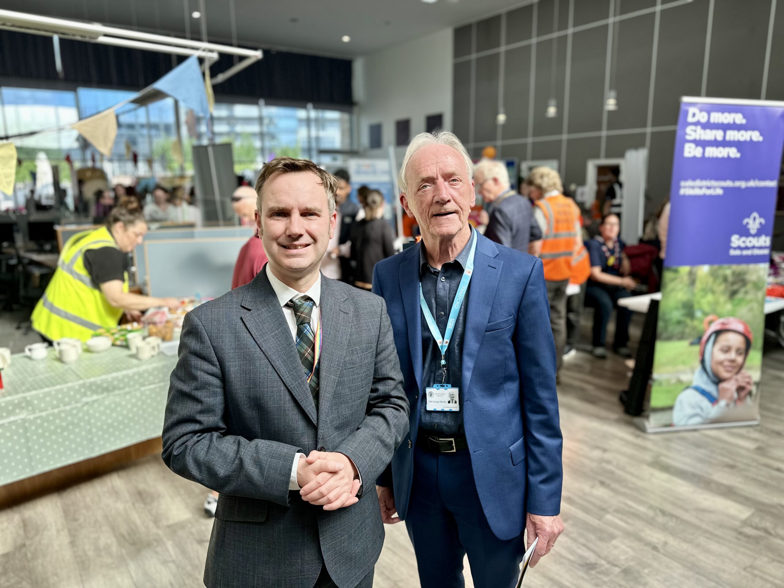 Tom with George Devlin at a Volunteers Fair at Sale Library