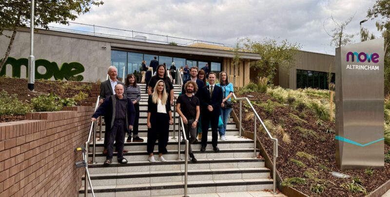 The Trafford Labour Executive team and Connor Rand MP at Move Altrincham