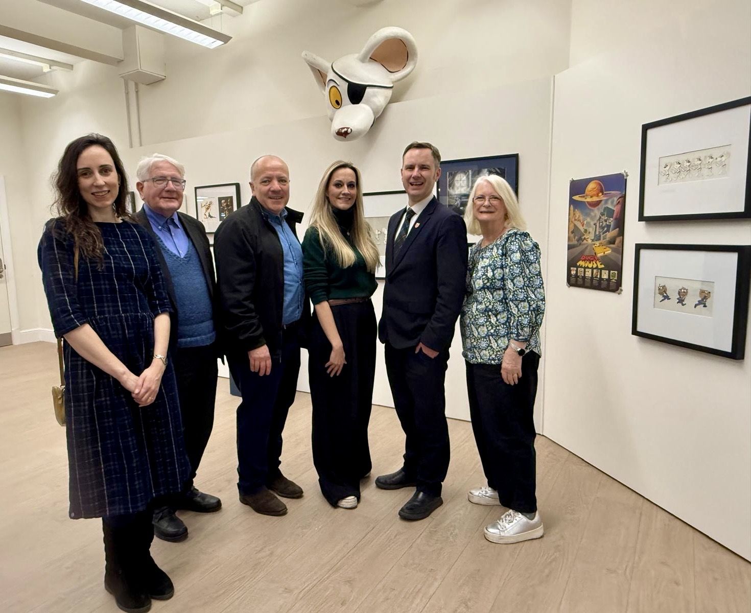 Tom with Mike Kane MP and colleagues at the Cosgrove Hall Exhibition launch